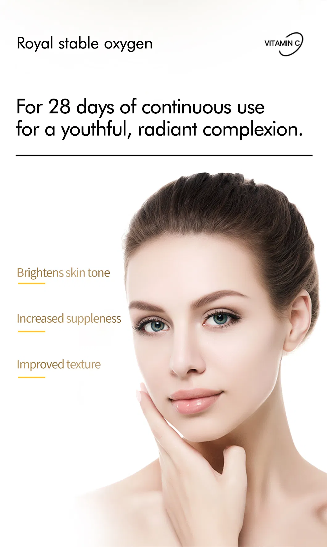 Suero facial cosmético de vitamina C OEM/ODM reparador, iluminador, hidratante y con protección solar