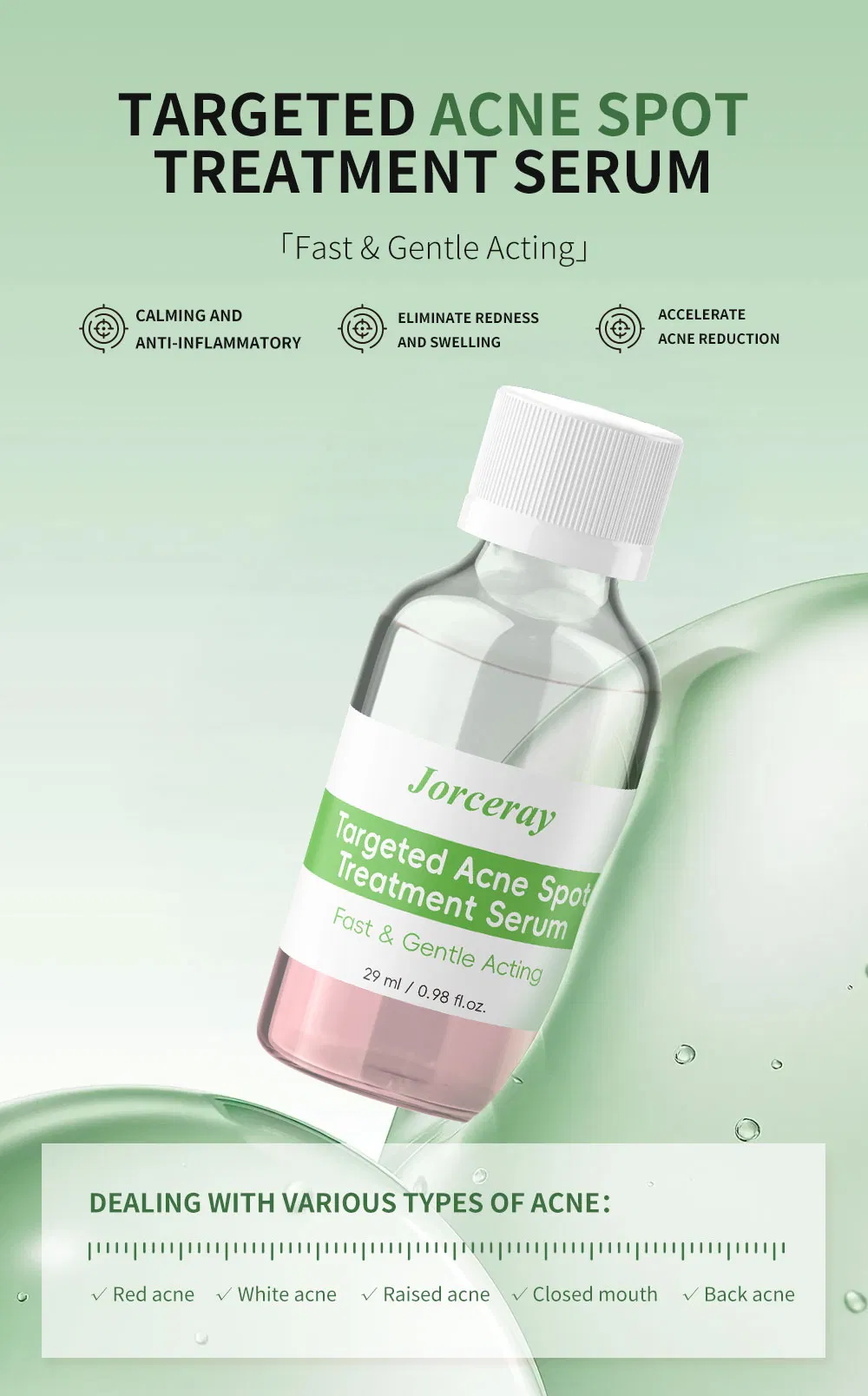 Agua Esencial Anti Acné con Ácido Salicílico Hidratante Anti Envejecimiento Calma la Piel Acneica Cuidado de la Piel Reparación de la Piel Anti Envejecimiento Hidratante Anti Alergia Tratamiento de Acné Suero