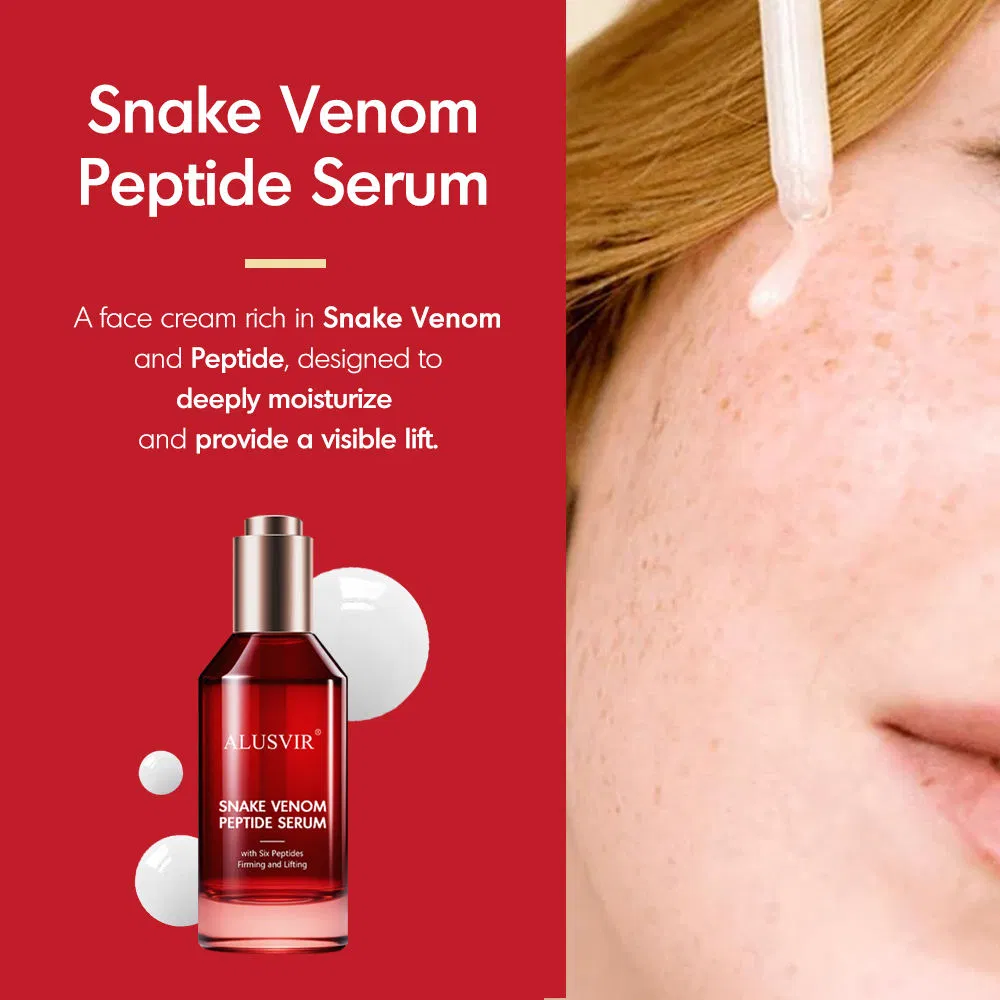 Suero facial de colágeno de péptidos de veneno de serpiente antiarrugas, reafirmante y voluminizador