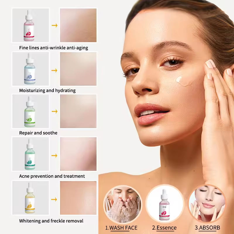 Suero facial de colágeno, ácido hialurónico, vitamina 8d, péptido