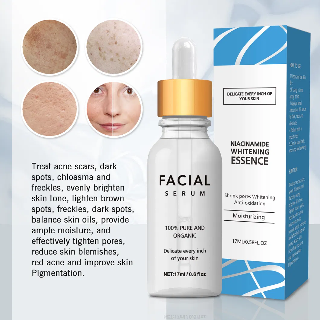 Suero de Ácido Hialurónico, Nicotinamida, Vitamina C, Cuidado de la Piel, Iluminación de la Piel, Arbutina, Suero Facial Blanqueador