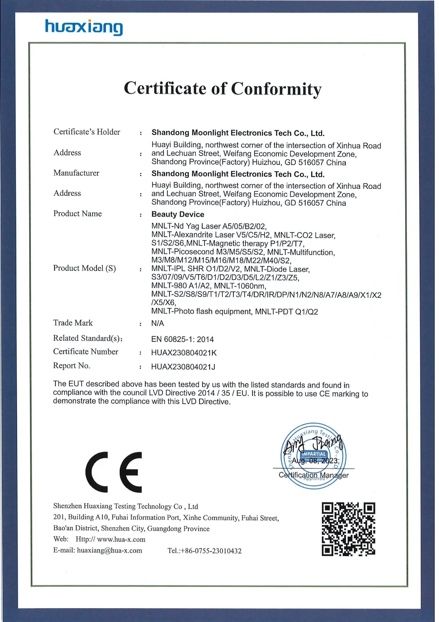 Certificado CE Médico