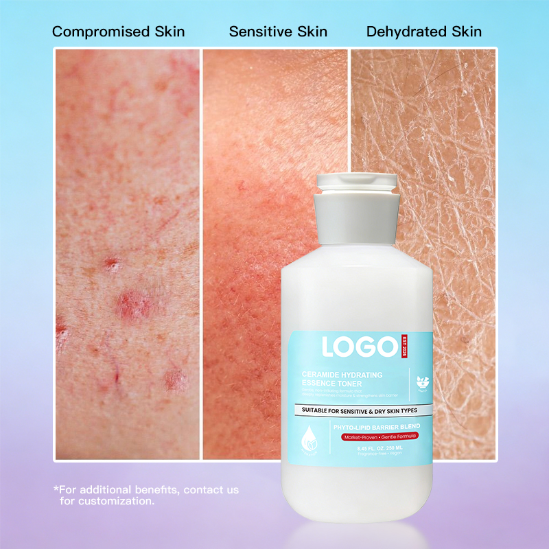 OEM Bloqueo de Humedad Profunda Repara Barrera Suaviza Asperezas Hidrata Instantáneamente Piel Seca Sensible Suero de Esencia Hidratante con Ceramidas