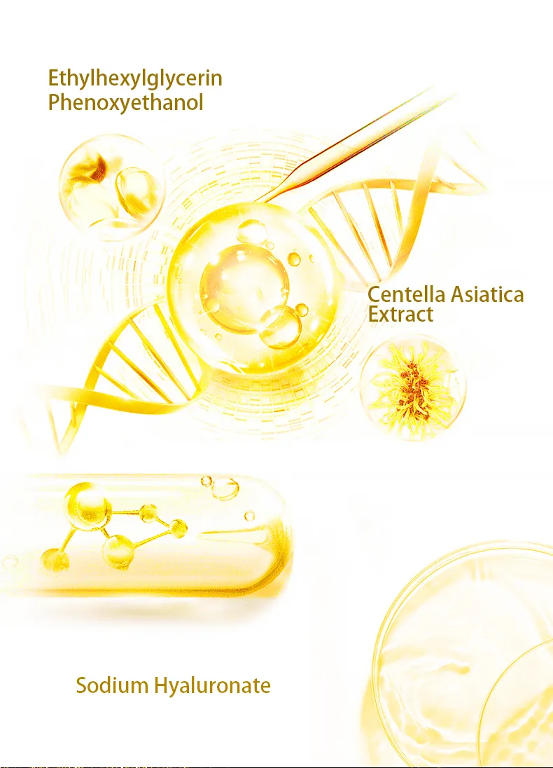 Suero Facial de Colágeno Antienvejecimiento Blanqueador de Cuidado de la Piel de Marca Privada 24K Oro