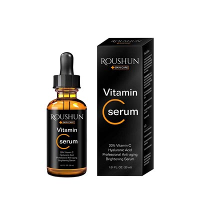 Roushun 20% Suero Facial de Vitamina C Ácido Hialurónico Profesional Antienvejecimiento Suero Iluminador