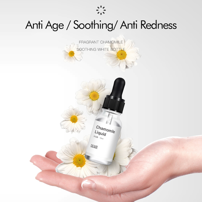 Esencia de Piel de Planta Herbal de Manzanilla Suavizante Hidratante Suero Facial para Piel Sensible Propiedades Antialérgicas Hidratantes Reduce el Enrojecimiento Suero para el Cuidado de la Piel
