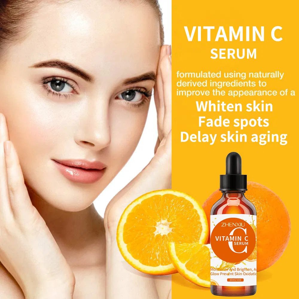 Suero facial hidratante de vitamina C de alta calidad, reduce las líneas finas y ilumina la piel de forma natural, antiarrugas