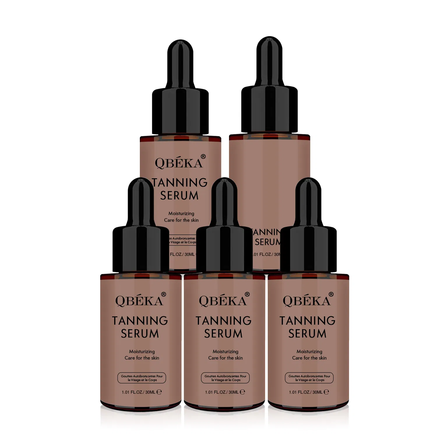Suero bronceador Qbeka, brillo instantáneo, aspecto bronceado, fórmula hidratante sin rayas, nutritiva para la piel, bronceado natural