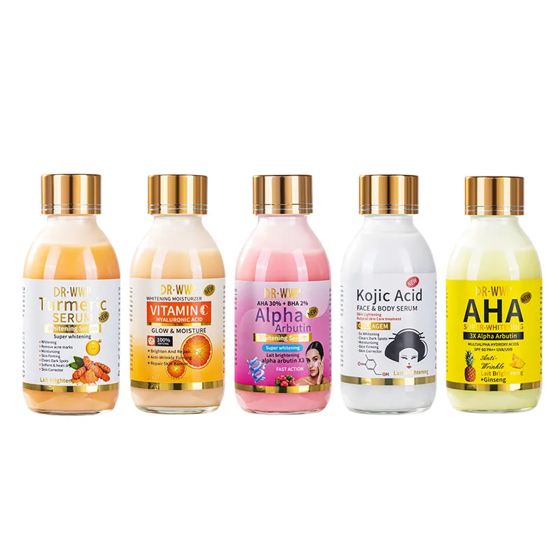 Suero facial en aceite blanqueador anti-envejecimiento con colágeno, extracto de koji, sepi blanco, baya coji y piment