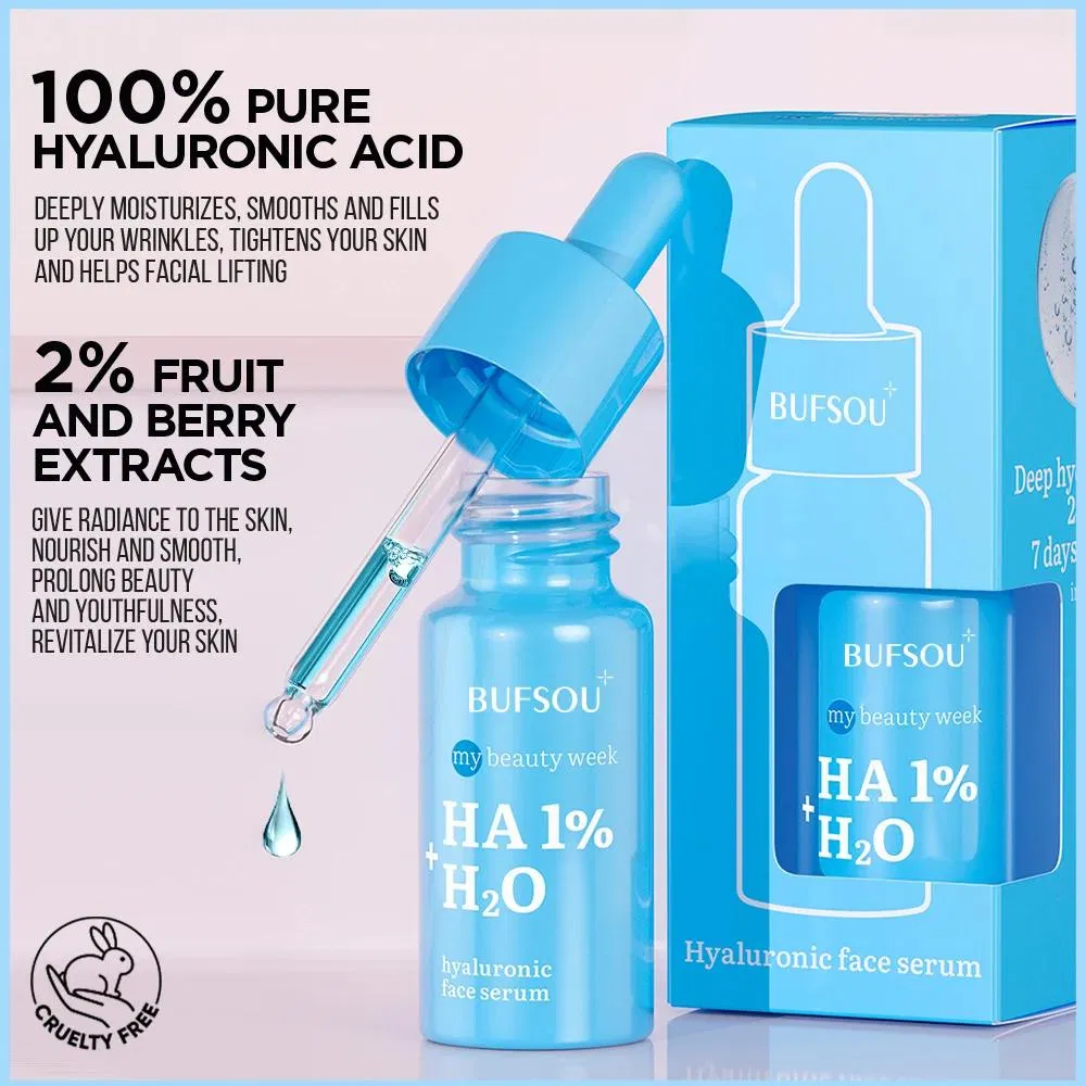 Logo Personalizado Cuidado de la Piel Orgánico Natural 2 en 1 Máscara Facial de Gel Hidratante Ácido Hialurónico Suero Facial para Piel Seca