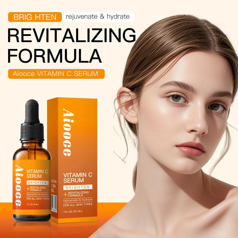 Suero facial orgánico blanqueador reafirmante y reductora de poros de Aioocevitamina C y E