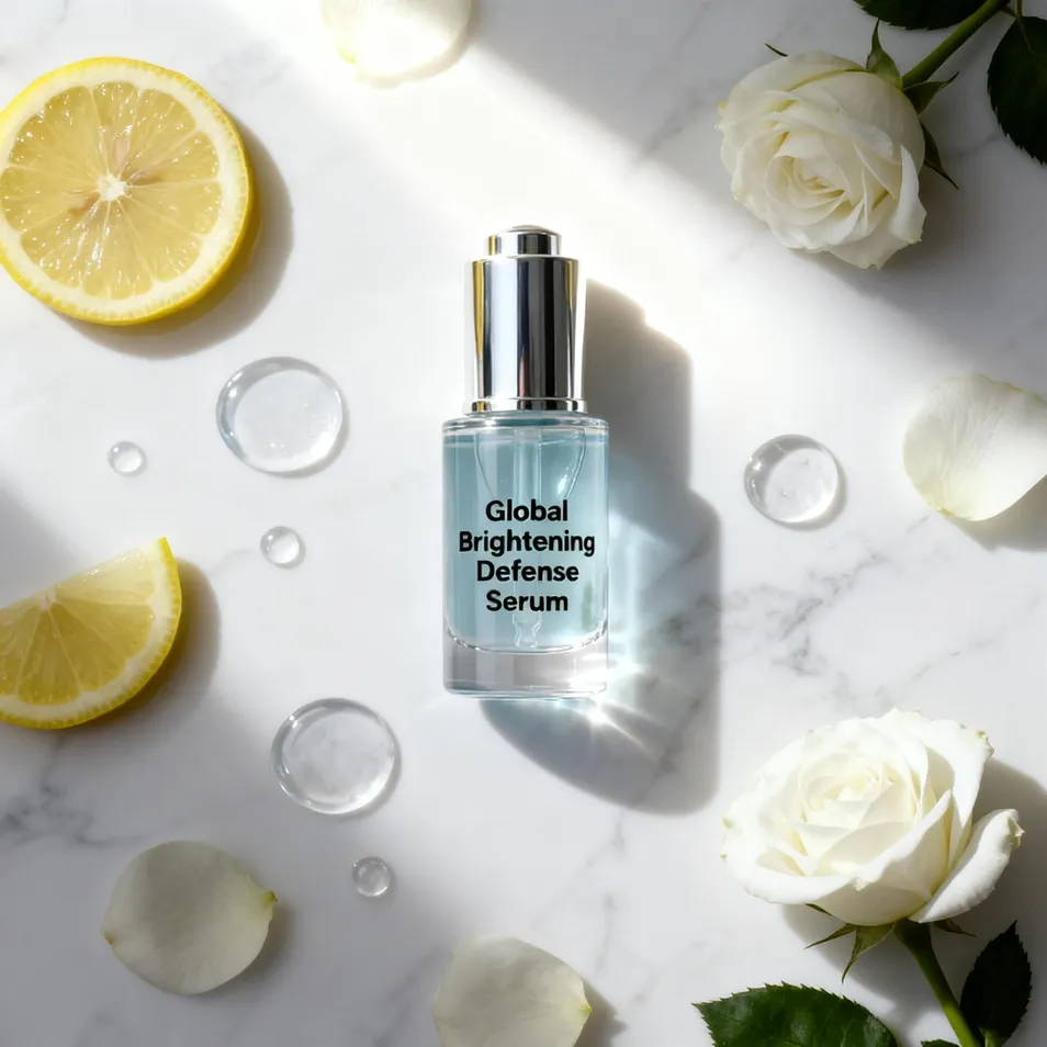 Suero facial de lujo anti azúcar y aclarador con cetona de frambuesa glucósido y 3-O-Ethyl ácido ascórbico para la revitalización de la piel amarillenta y opaca