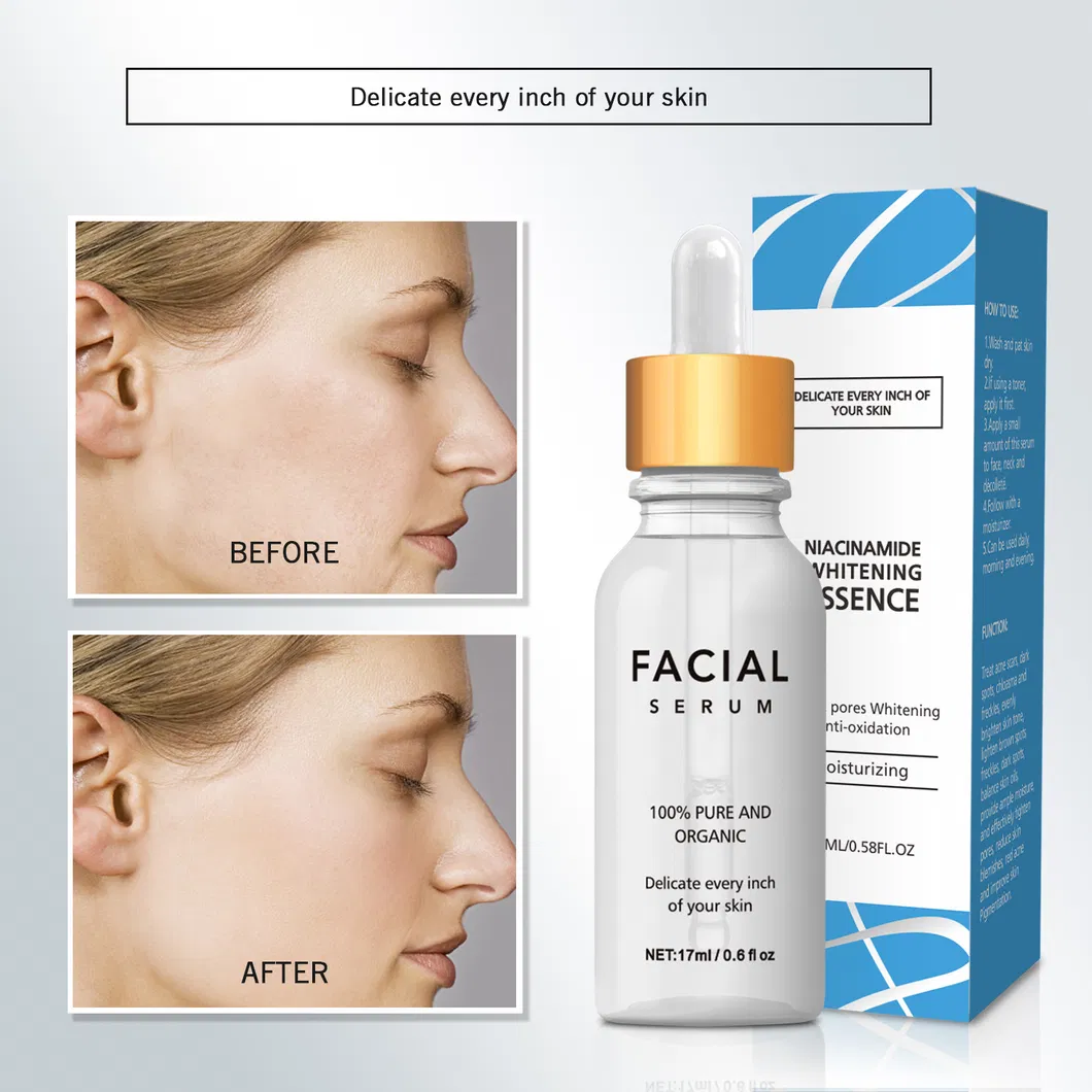 Suero de Ácido Hialurónico, Nicotinamida, Vitamina C, Cuidado de la Piel, Iluminación de la Piel, Arbutina, Suero Facial Blanqueador
