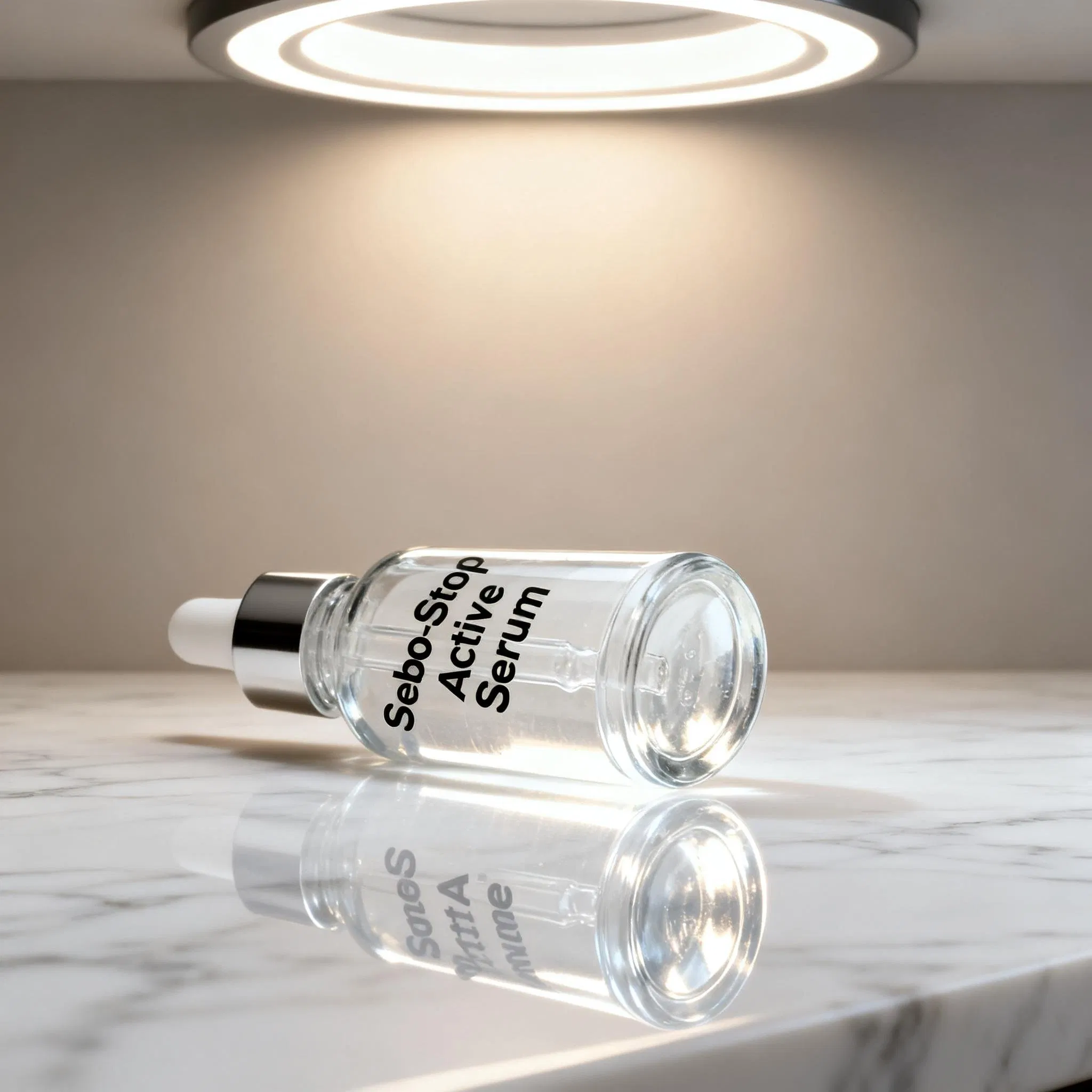 Sebo Aceite de Lujo Absorbente y Suero Facial Antiinflamatorio con Extracto de Raíz de Rehmannia China y Corteza de Sauce Blanco para Control de Brillo y Enrojecimiento