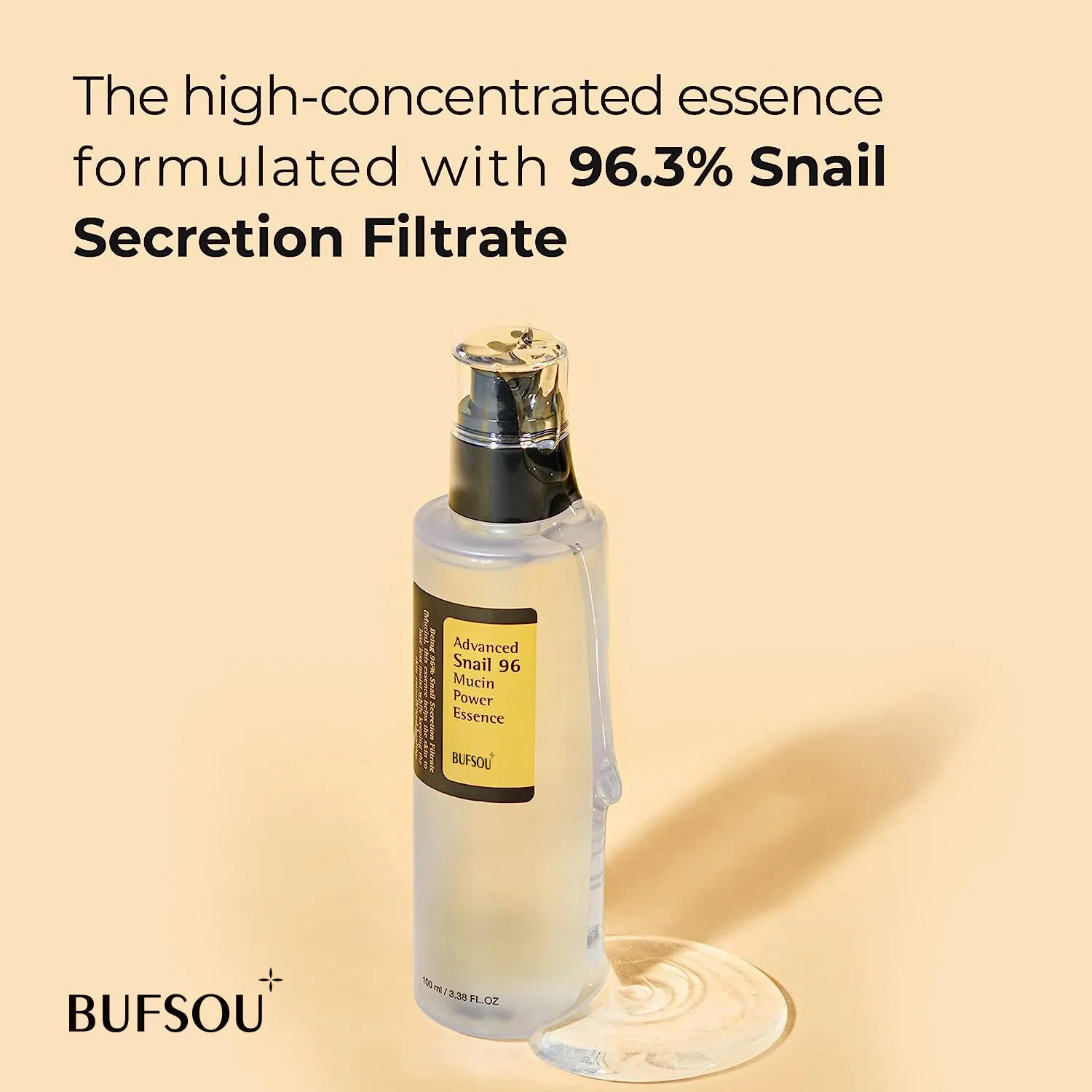 OEM Coreano 96% Mucina de Caracol Cuidado de la Piel Antienvejecimiento Suero Facial Blanqueador Reparador Suero de Caracol para Piel Sensible