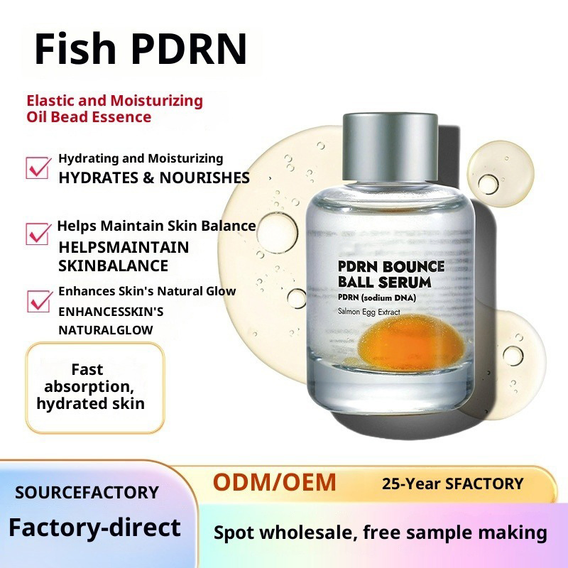 Suero facial de perlas de péptido Pdrn de etiqueta privada de pequeño lote, producto para el cuidado de la piel, antienvejecimiento, reafirmante y lifting, hidratación profunda y aclarado