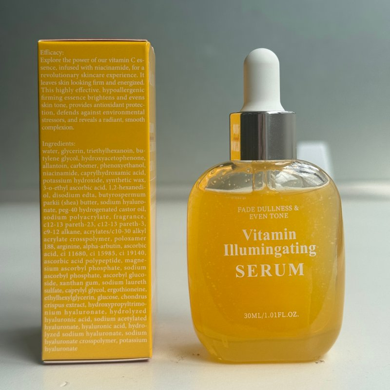 Suero Iluminador OEM/ODM de Vitamina para Aclarar el Tono y la Textura de la Piel