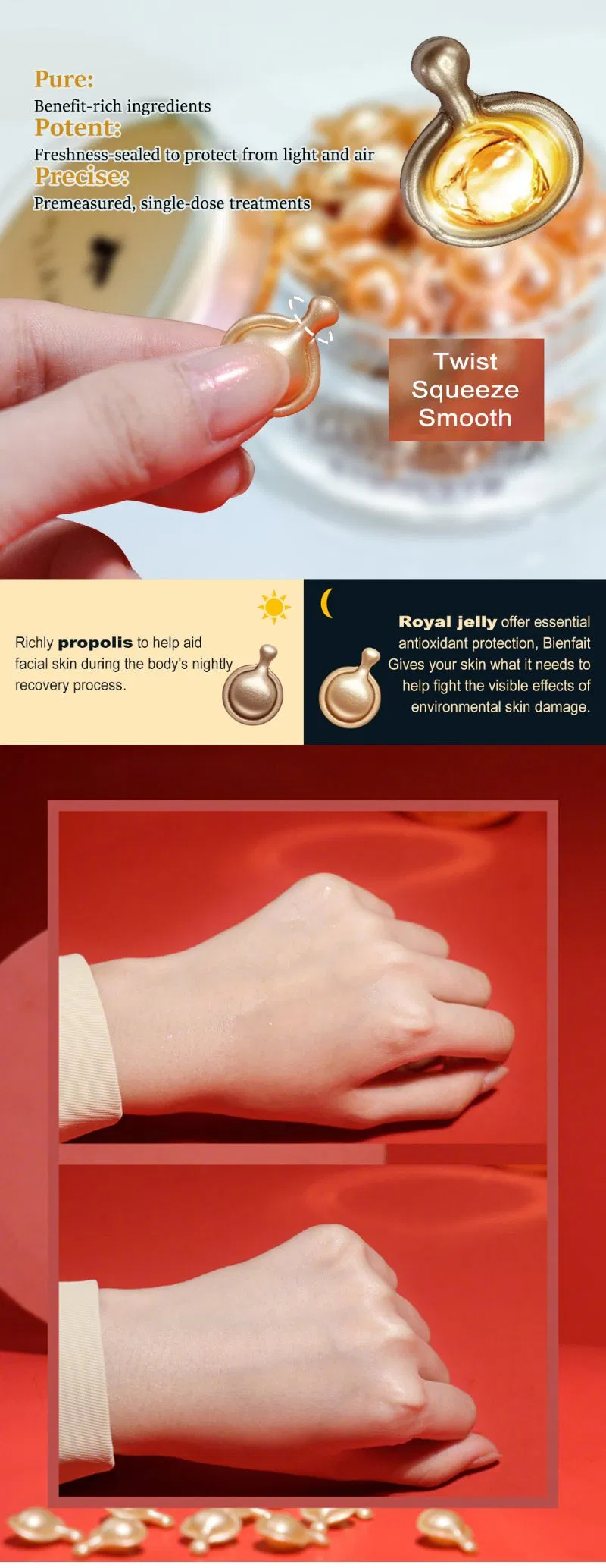 Instrucciones de uso del suero facial