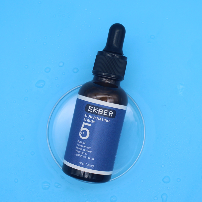 Suero Facial Antienvejecimiento Orgánico Retinol Astaxantina Niacinamida Vitamina C Ácido Hialurónico Cara 5 en 1 Suero