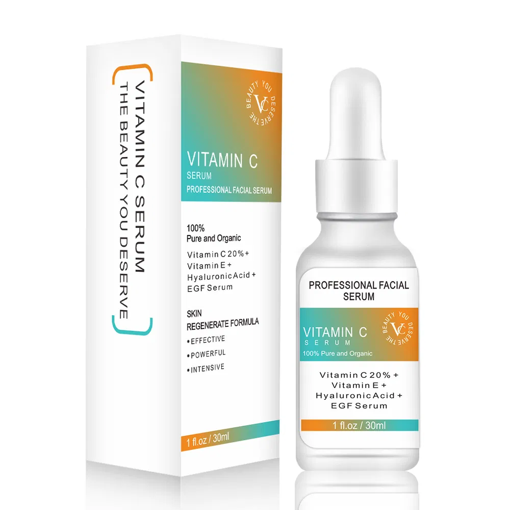 Suero Facial Natural Orgánico Vegano Aclarador Blanqueador de Ácido Hialurónico Vitamina C Cuidado de la Piel 100%