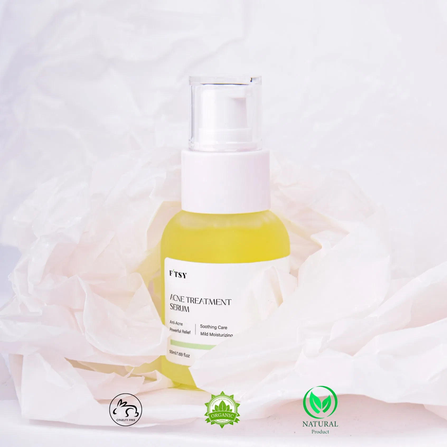 Suero facial reparador nutritivo para eliminar marcas de acné con logo privado personalizado y propiedades antienvejecimiento