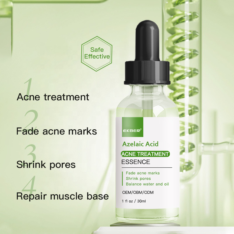 Suero Facial Exfoliante Anti Acné de Marca Privada 30ml Tratamiento Removedor Reparador de Piel Suero de Ácido Azelaico