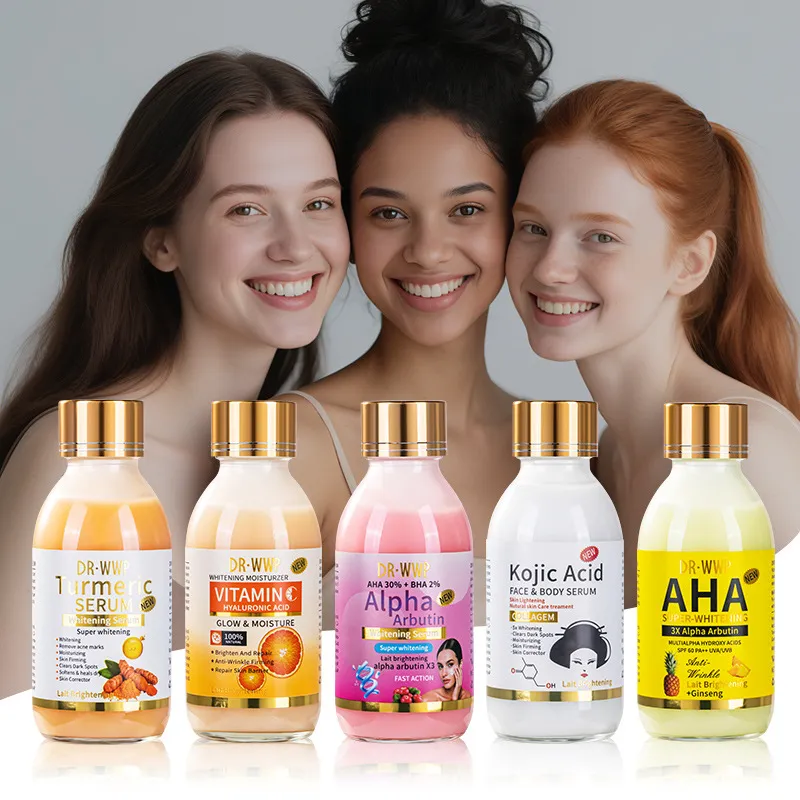 Suero facial de marca privada para el cuidado de la piel, vegano y natural, elimina manchas oscuras, blanqueamiento de la piel, suero de vitamina C para el rostro
