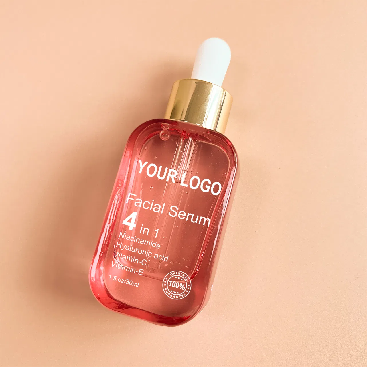 Tratamiento Facial Cuidado de la Piel Brillo Aclarador Niacinamida Ácido Hialurónico Blanqueador Hidratante 4 en 1 Suero Facial