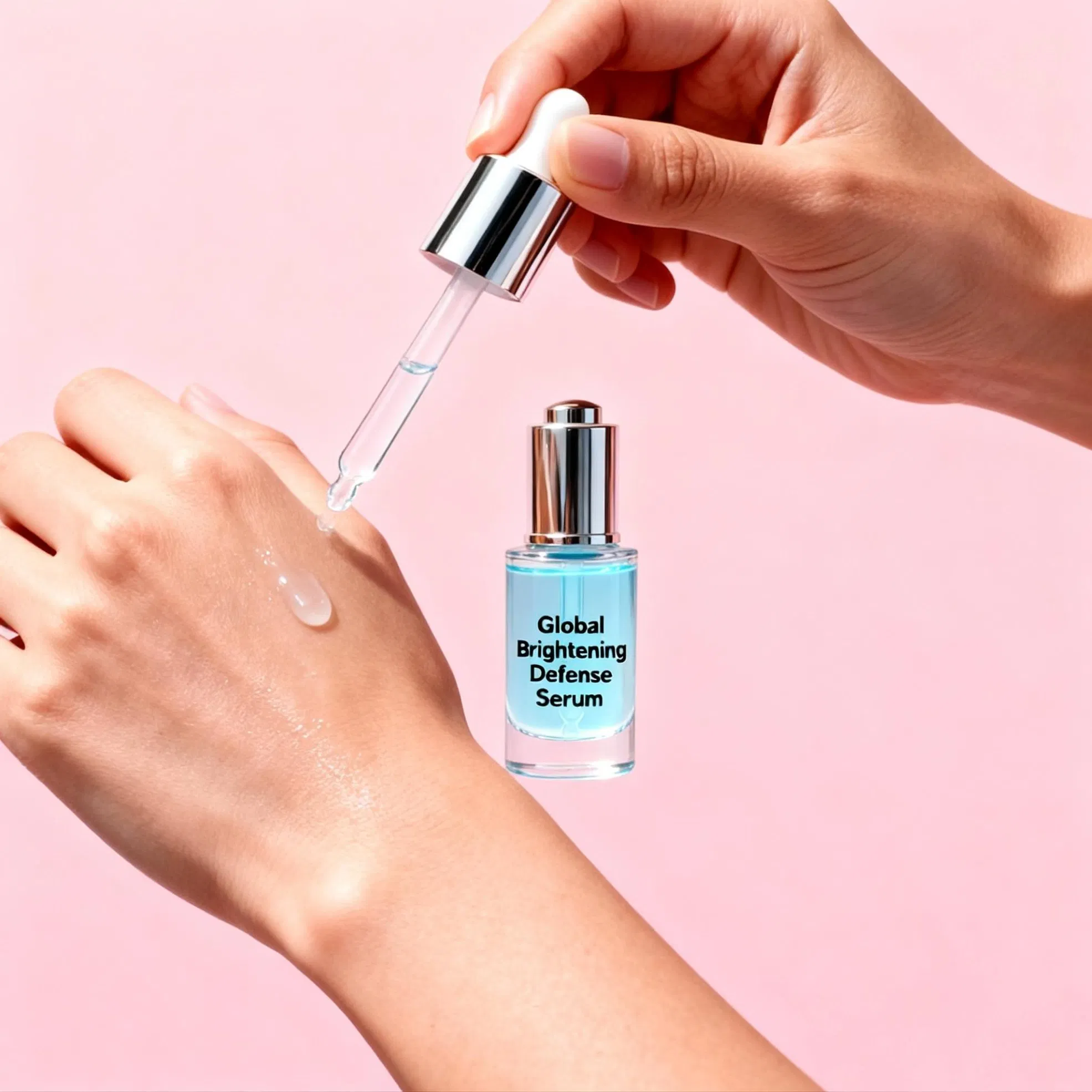 Suero facial de lujo anti azúcar y aclarador con cetona de frambuesa glucósido y 3-O-Ethyl ácido ascórbico para la revitalización de la piel amarillenta y opaca