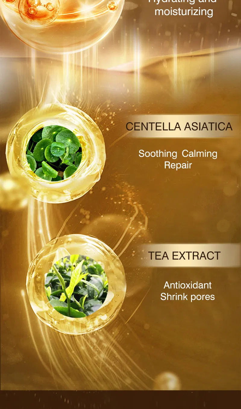 Suero Facial de Oro Personalizado Premium Reduce Líneas Finas Ilumina la Piel Antienvejecimiento Arrugas Colágeno 24K