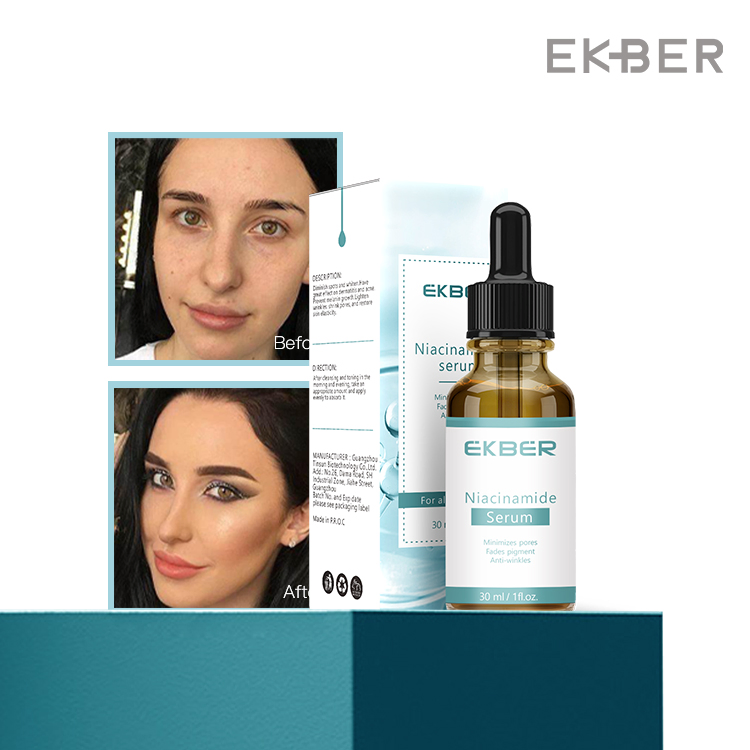 Suero facial de niacinamida de marca privada, hidratante, purificante, restaurador, hidratante, cuidado facial, suero facial de vitamina C