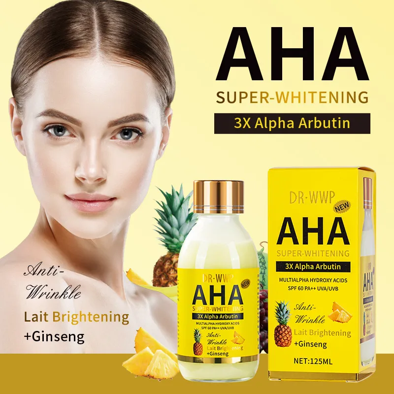 Conjunto de suero facial iluminador blanqueador orgánico con vitamina C y ácido hialurónico en fórmula líquida para todo tipo de piel