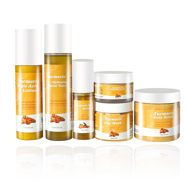 100% Natural Herbal Ingredientes Eliminar manchas oscuras mejor tratamiento de acné Cuidado de la piel suero cúrcuma