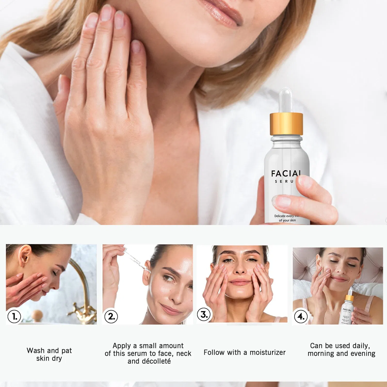 Suero de Ácido Hialurónico, Nicotinamida, Vitamina C, Cuidado de la Piel, Iluminación de la Piel, Arbutina, Suero Facial Blanqueador