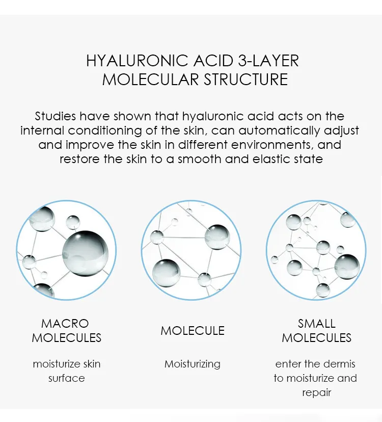 Precio de fábrica suero facial OEM hidratante iluminador ácido hialurónico blanqueador