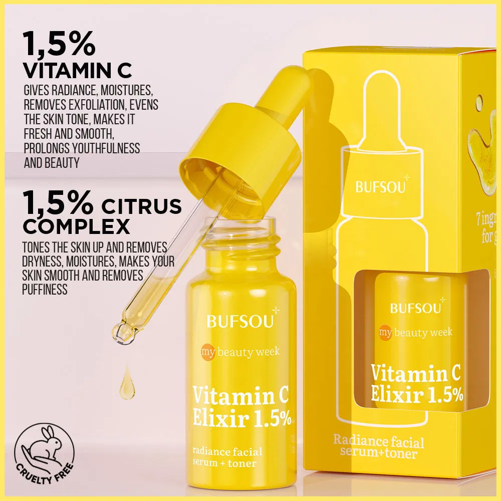 Suero facial de lujo privado anti-envejecimiento con niacinamida, ácido hialurónico, colágeno, blanqueador y vitamina C para el cuidado de la piel