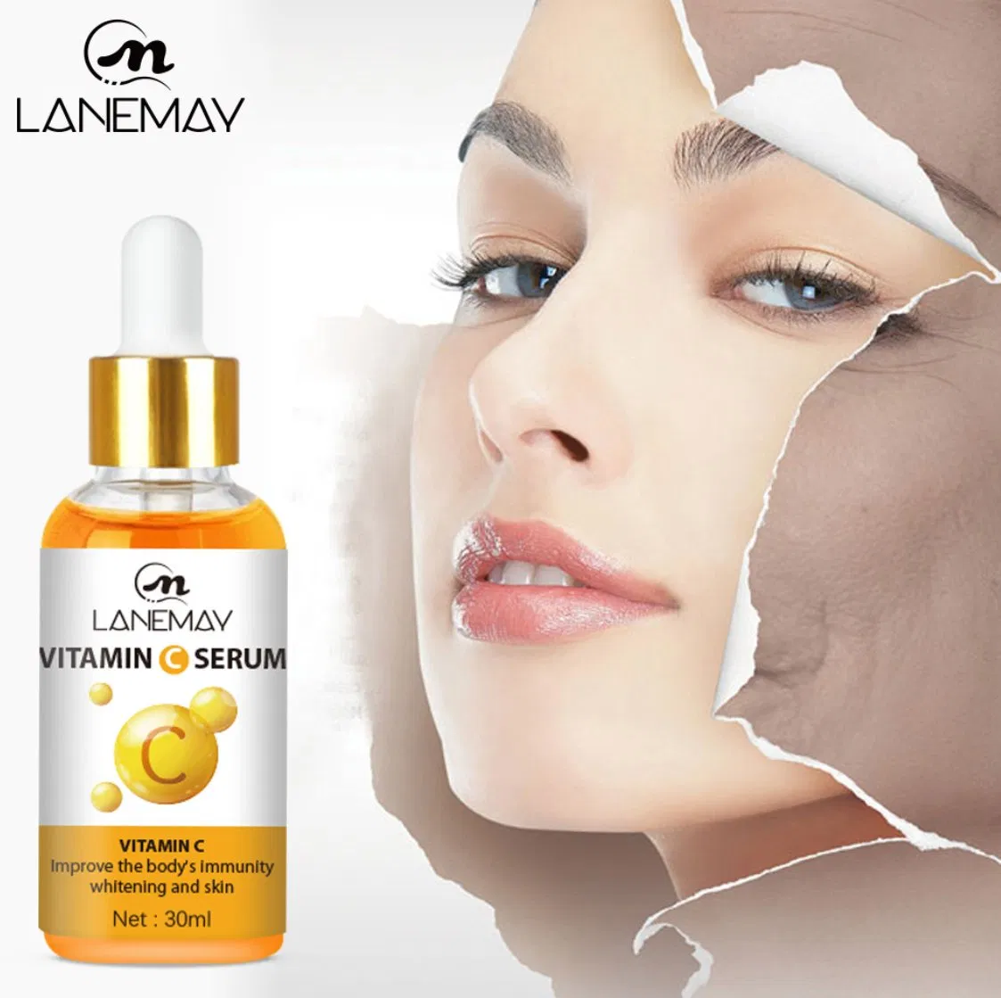 Productos de belleza al por mayor y al por menor en línea, suero de péptidos de vitamina C, suero de caracol para mujeres, antiarrugas, antienvejecimiento, blanqueador y iluminador