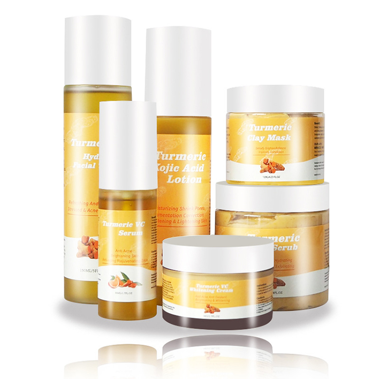 100% Natural Herbal Ingredientes Eliminar manchas oscuras mejor tratamiento de acné Cuidado de la piel suero cúrcuma
