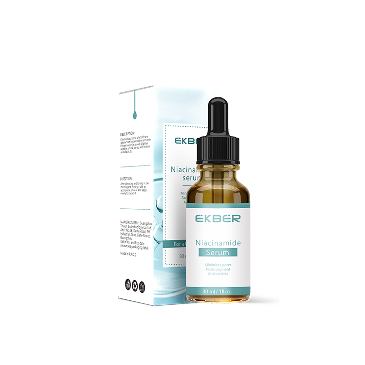 Suero facial de niacinamida de marca privada, hidratante, purificante, restaurador, hidratante, cuidado facial, suero facial de vitamina C