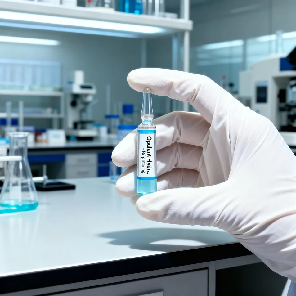 Suero facial de lujo de doble intensidad para iluminar y reafirmar con trehalosa, arginina y pantenol para la rápida reducción de manchas oscuras y efecto lifting inmediato en la piel