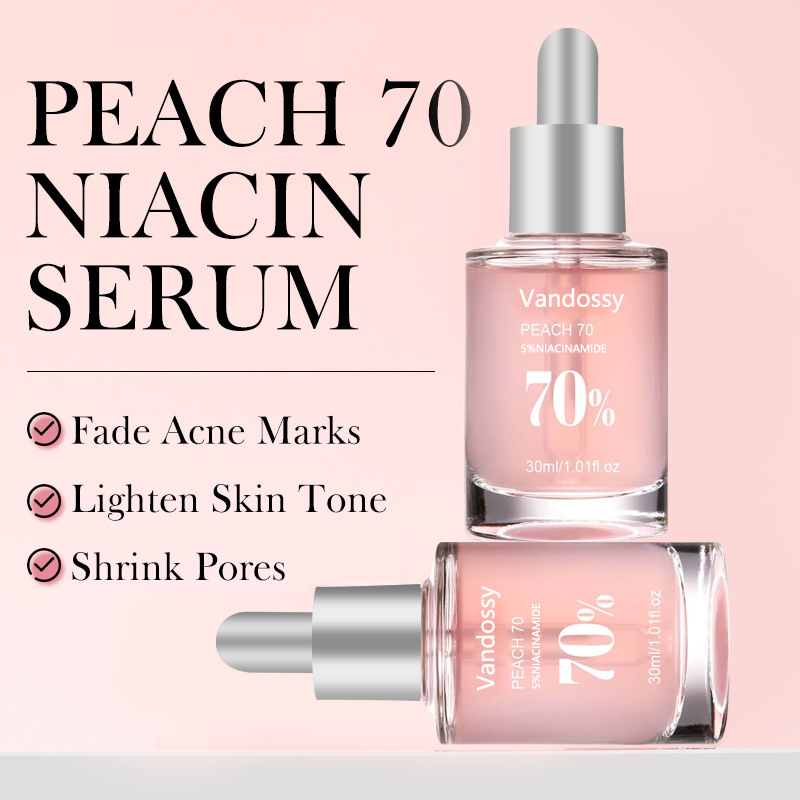 Sérum Facial Hidratante Antienvejecimiento Iluminador de Niacinamida de Durazno