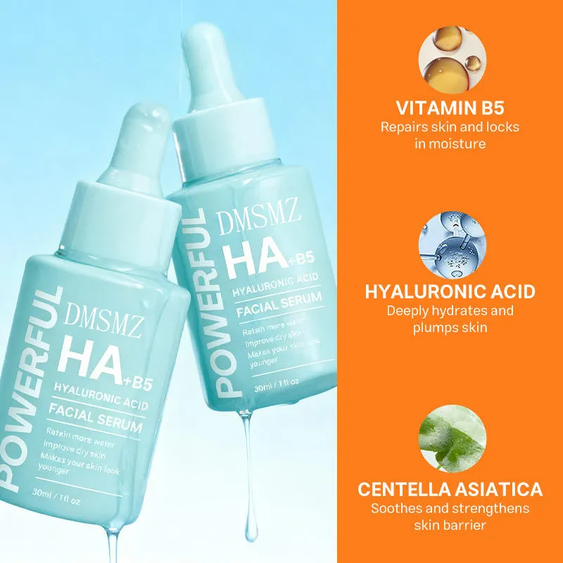 Ácido Hialurónico y Vitamina B5 Hidratante Calmante Reparador de Barrera Suero Facial Hidratante