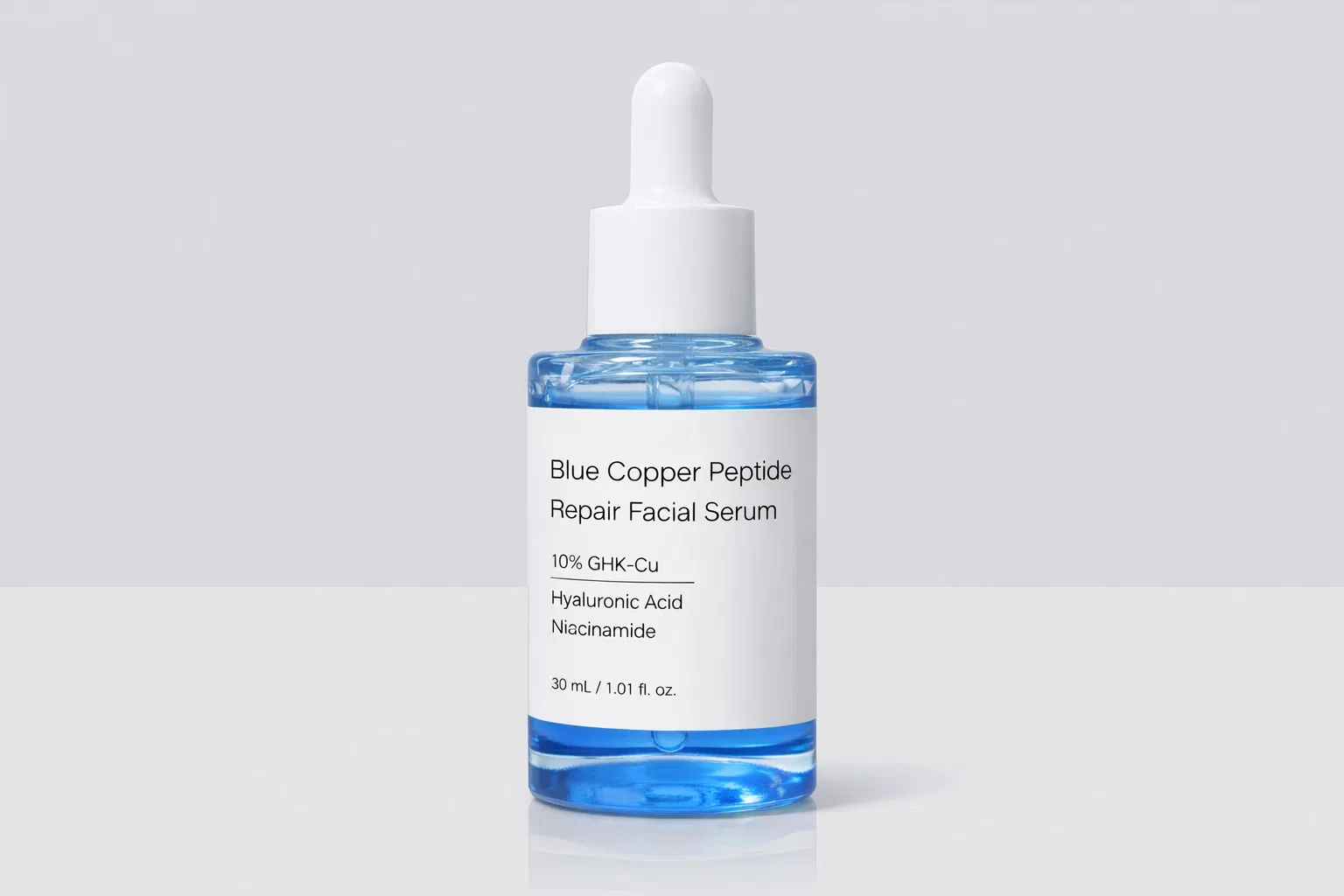 Suero facial de péptido de cobre azul, personalización OEM