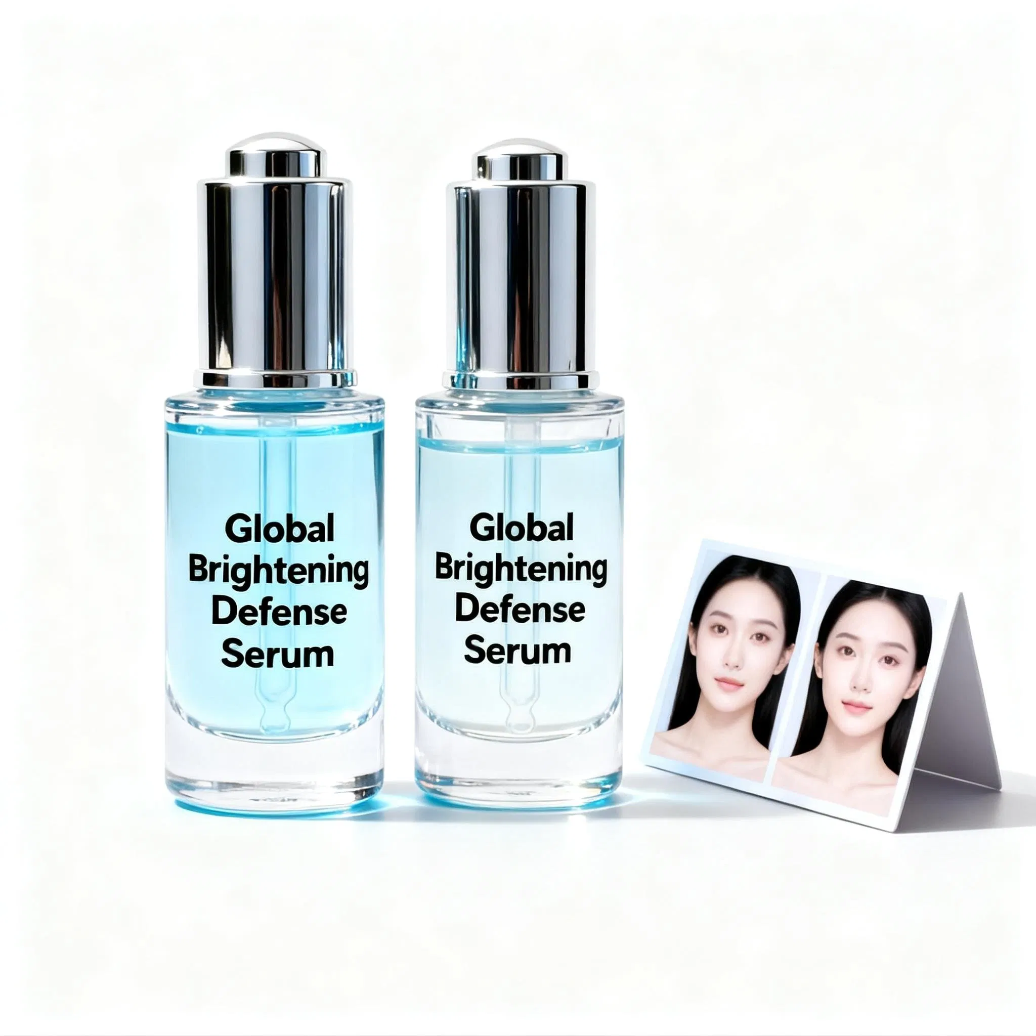 Suero facial de lujo anti azúcar y aclarador con cetona de frambuesa glucósido y 3-O-Ethyl ácido ascórbico para la revitalización de la piel amarillenta y opaca