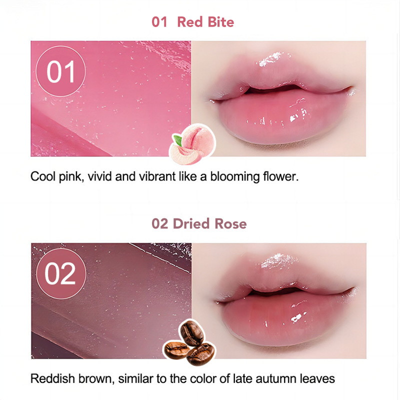 Suero hidratante labial tintado brillante labios nutridos con péptidos voluminizadores suero labial
