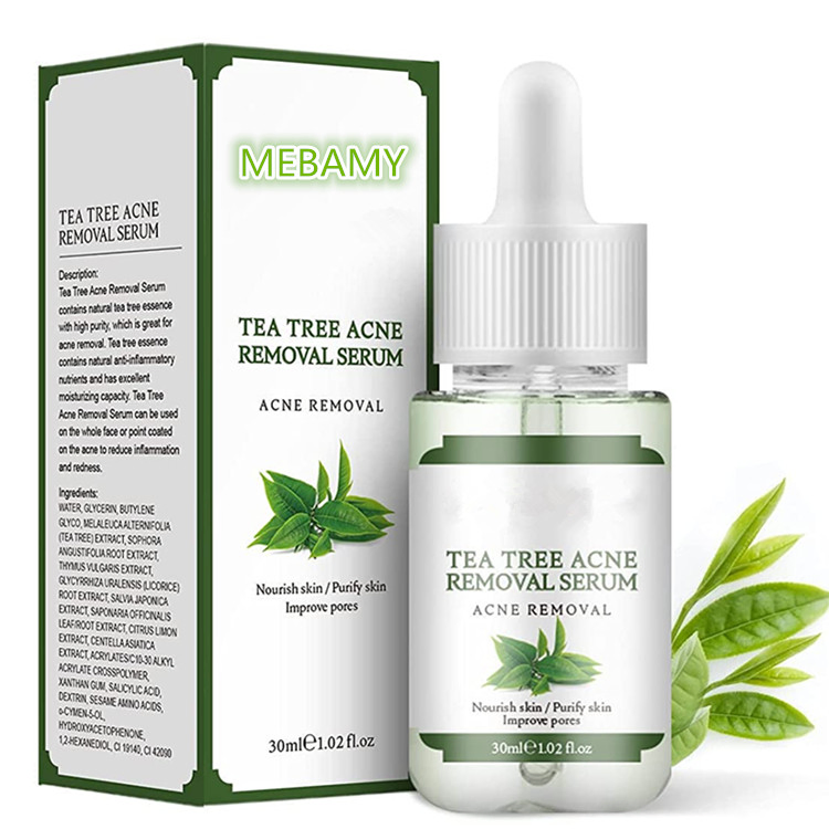 Suero personalizado de tratamiento para el acné de árbol de té OEM para la reparación de la piel