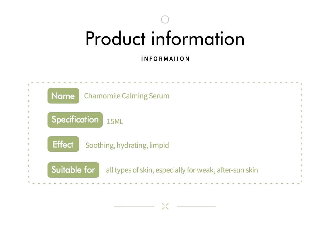 Esencia de Piel de Planta Herbal de Manzanilla Suavizante Hidratante Suero Facial