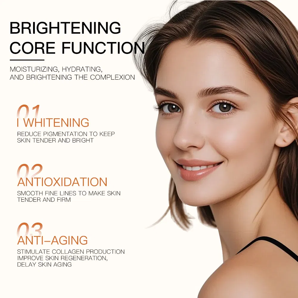 Suero facial orgánico blanqueador reafirmante y reductora de poros de vitamina C y E