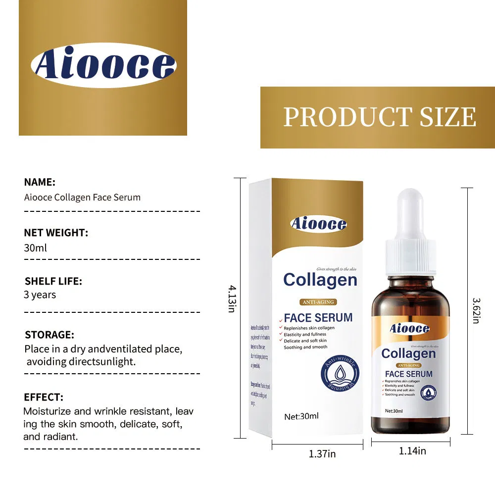 Suero hidratante blanqueador reparador de colágeno anti-envejecimiento Aiooce