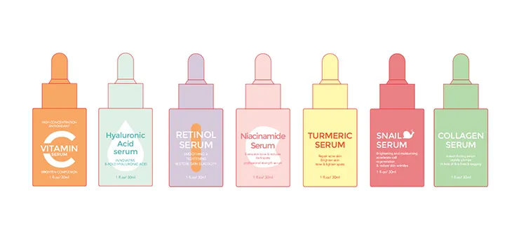 Suero facial de marca privada ácido hialurónico retinol cuidado de la piel hidratante reparador suero para el rostro